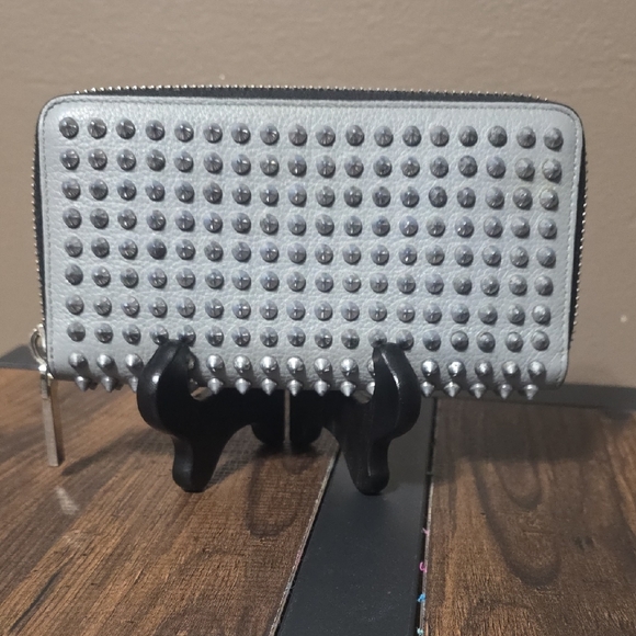 Christian Louboutin Handbags - Christian Loubutin Panettone Gray Zip-Around Wallet